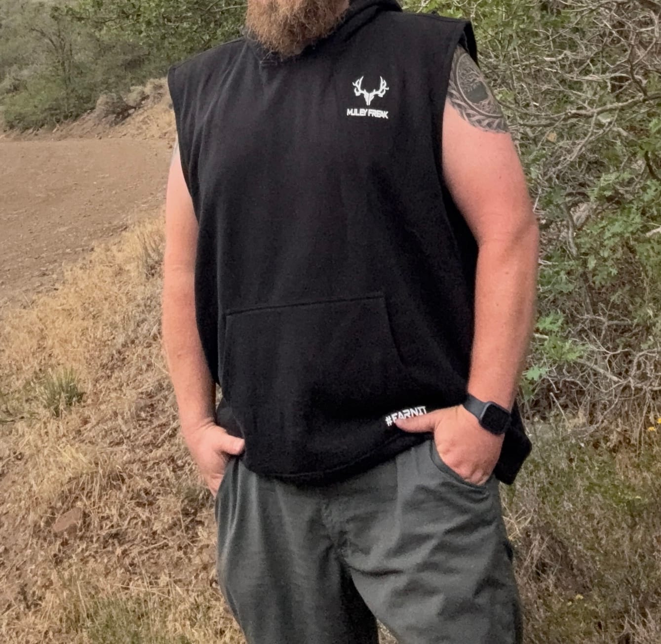 Customer photo review of Muley Freak OG Sleeveless Hoodie