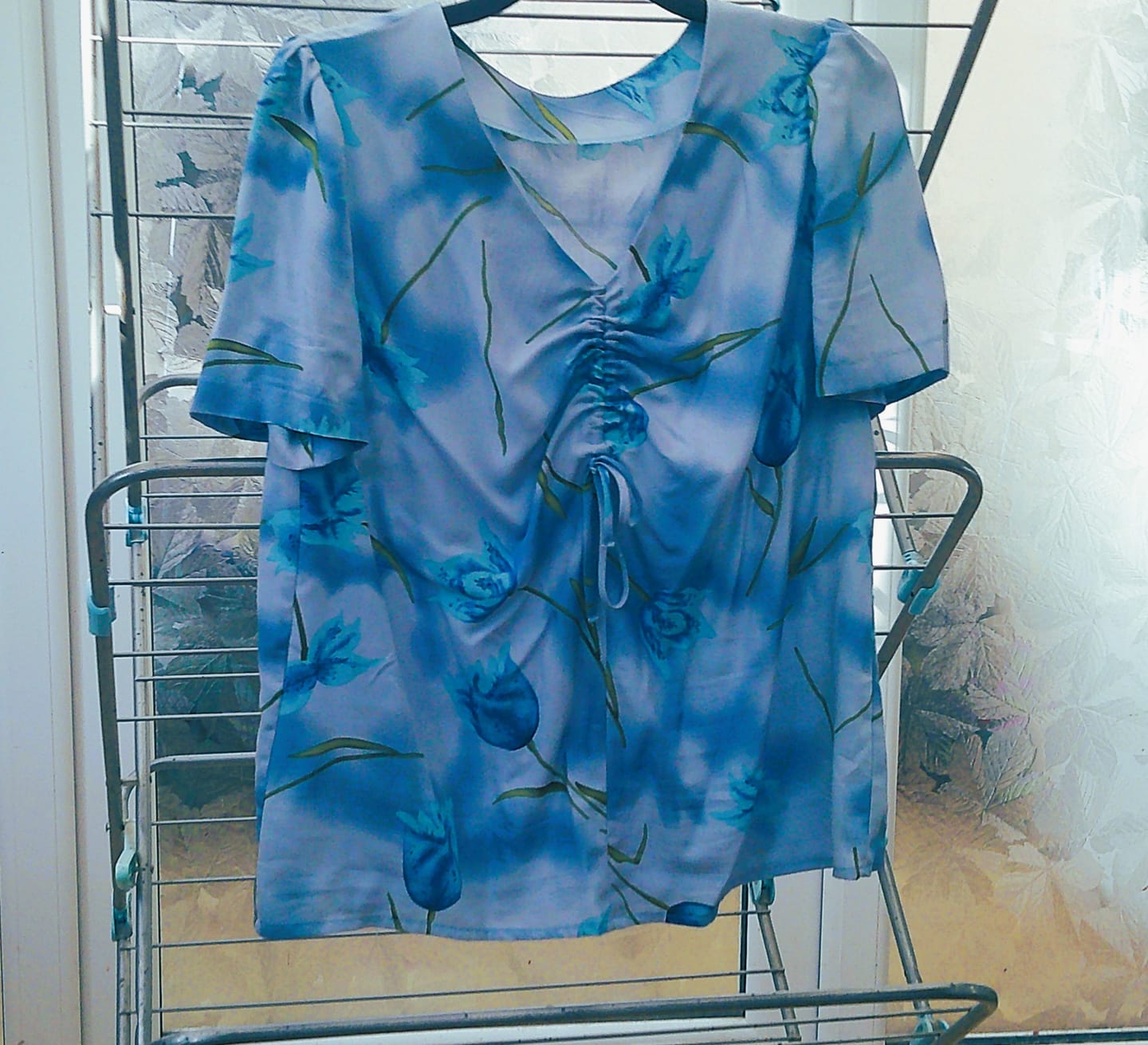 Customer photo review of Spring Petals Viscose Challis Fabric