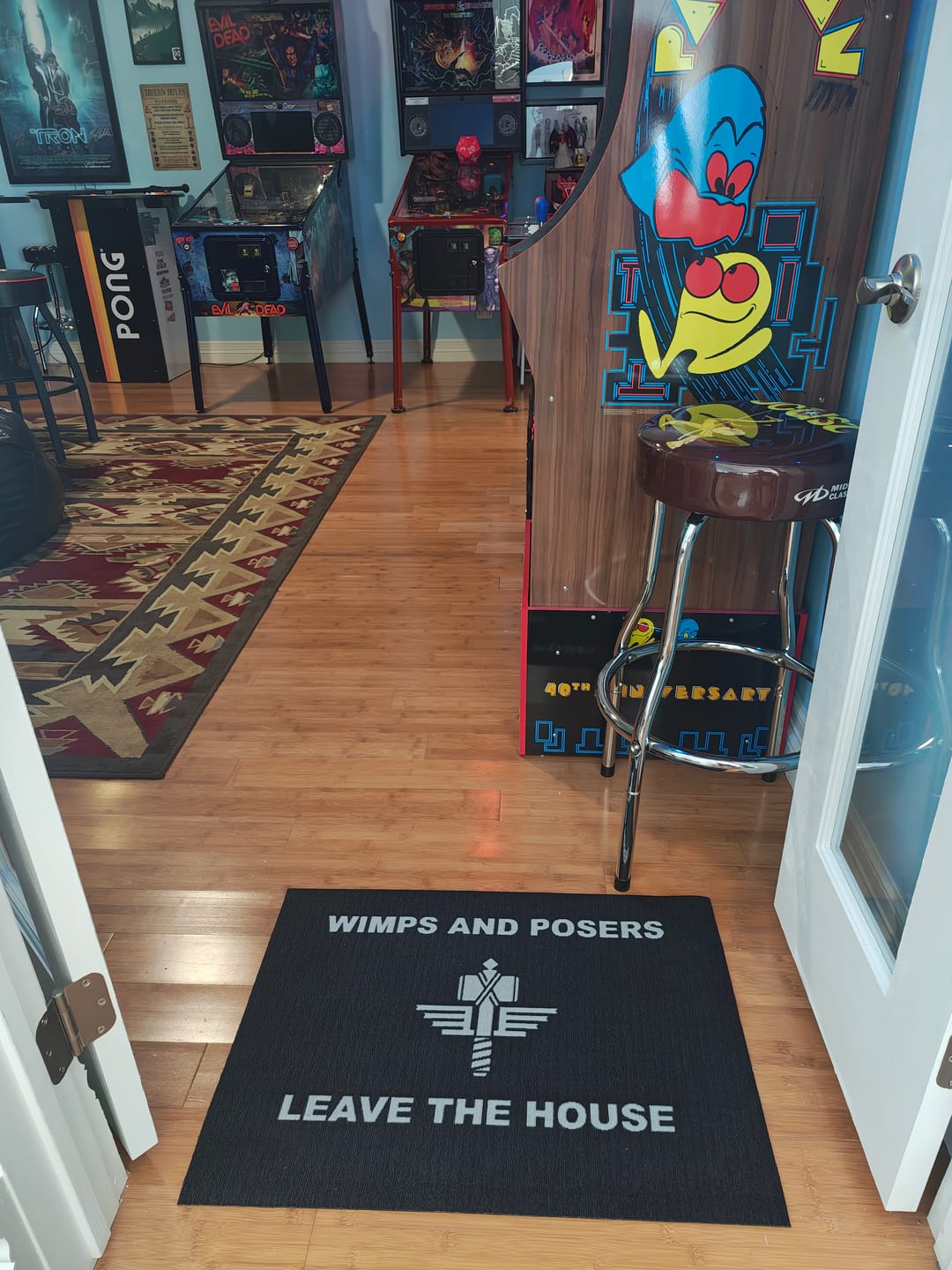 Customer photo review of MANOWAR DOORMAT "WIMPS AND POSERS"
