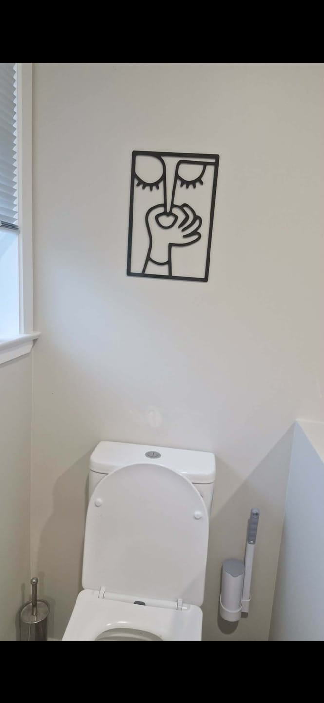 Customer photo review of The Distinguished Loo Wall Art