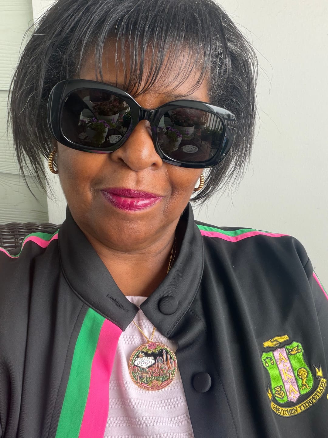 Customer photo review of AKA Classic Black Sunglasses