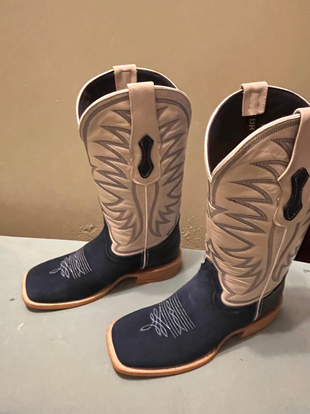 Customer photo review of Blue Jean Rough-Out Boots - Square Toe
