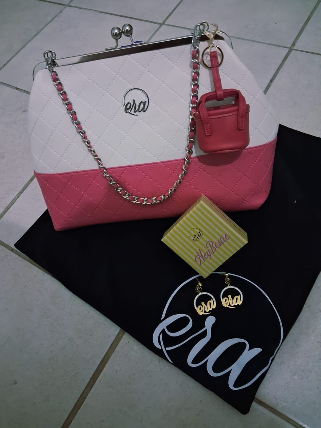 Customer photo review of Pink Era Micro Bag Charm (Green Handbag Sold Separately)