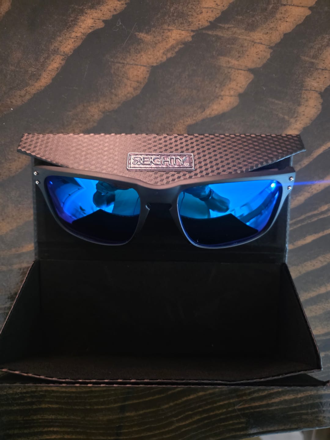 Customer photo review of 80Eighty® Polarized Sunglasses - Blue Chrome