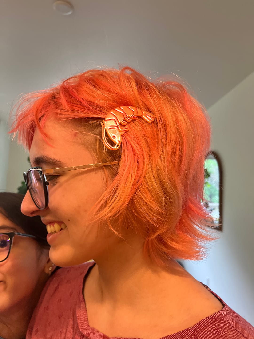 Customer photo review of Shrimp Alligator Hair Clip Set