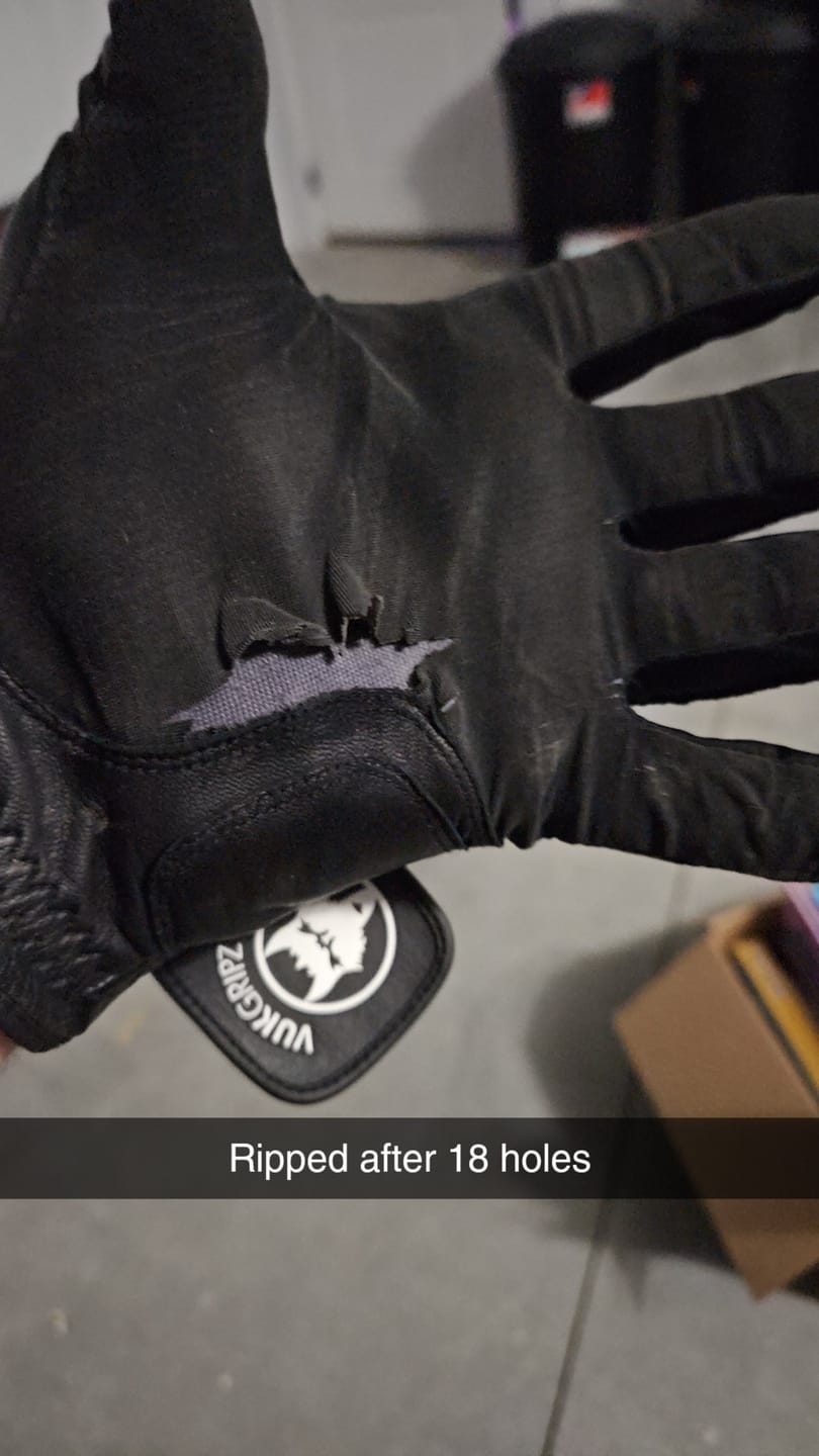 Customer photo review of The Condor Black Golf Glove