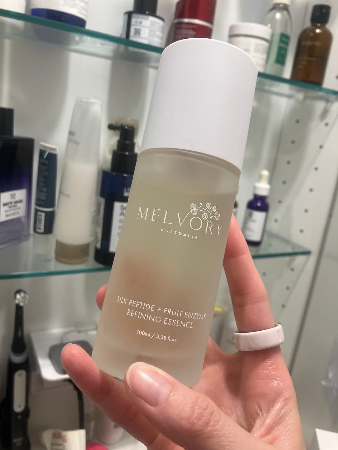 Customer photo review of Silk Peptide + Fruit Enzyme Refining Essence