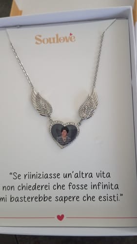 Customer photo review of Collana Angelo con Foto e Incisione ✦ Collana Eternal