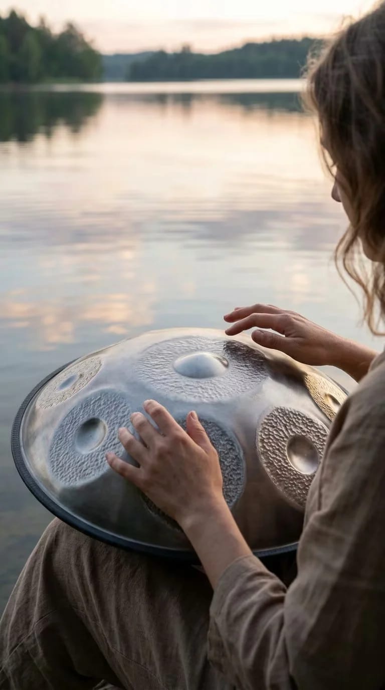 Customer photo review of Cosmos Hand-Pounded Handpan - 9/10/12 Notes D Minor Gift Set