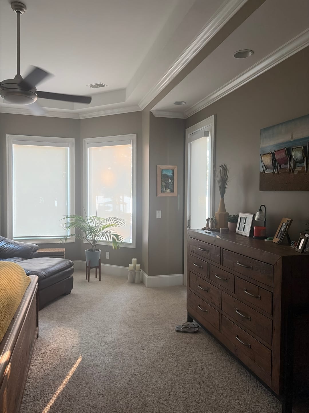 Customer photo review of Bringnox Motorized Light Filtering Sunscreen Solar Shades 3% Openness Aventus