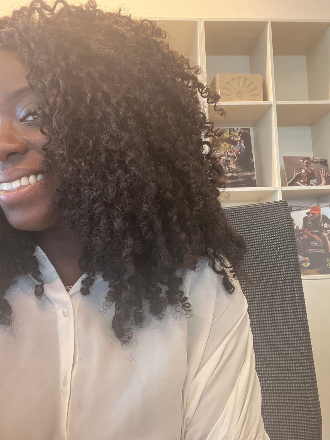 Customer photo review of Ywigs Burmese Water Curly Human Crochet Hair