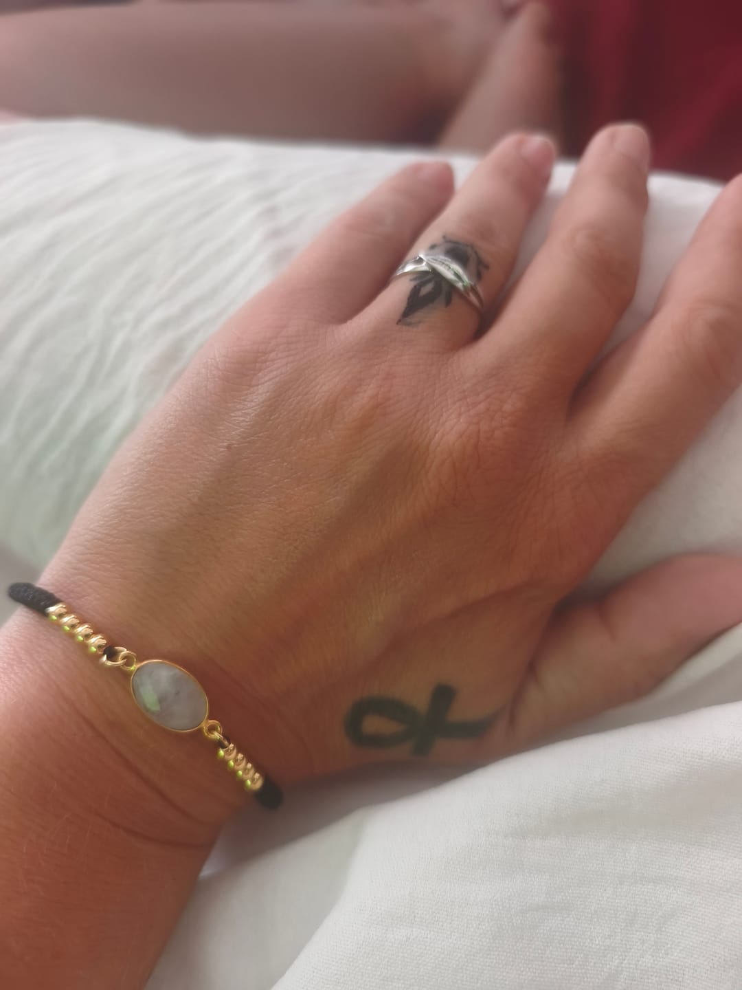 Customer photo review of Bracelet Fertilité Pierre de Lune – Fertilité, équilibre et féminité