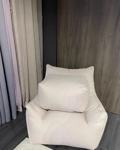 Customer photo review of MARGOT BEAN BAG - LINEN CREAM GREY