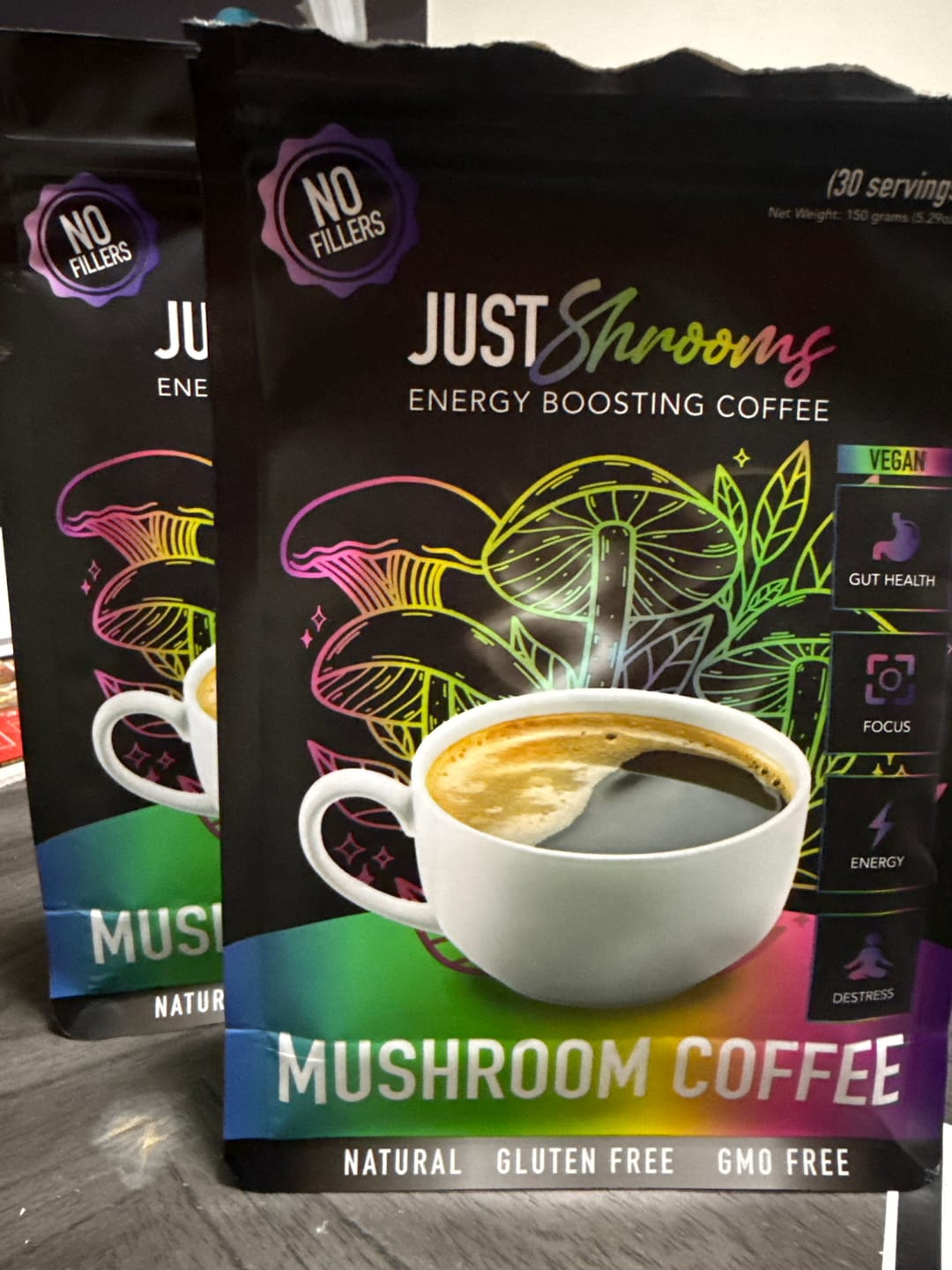 Customer photo review of Just Shrooms Mushroom Coffee