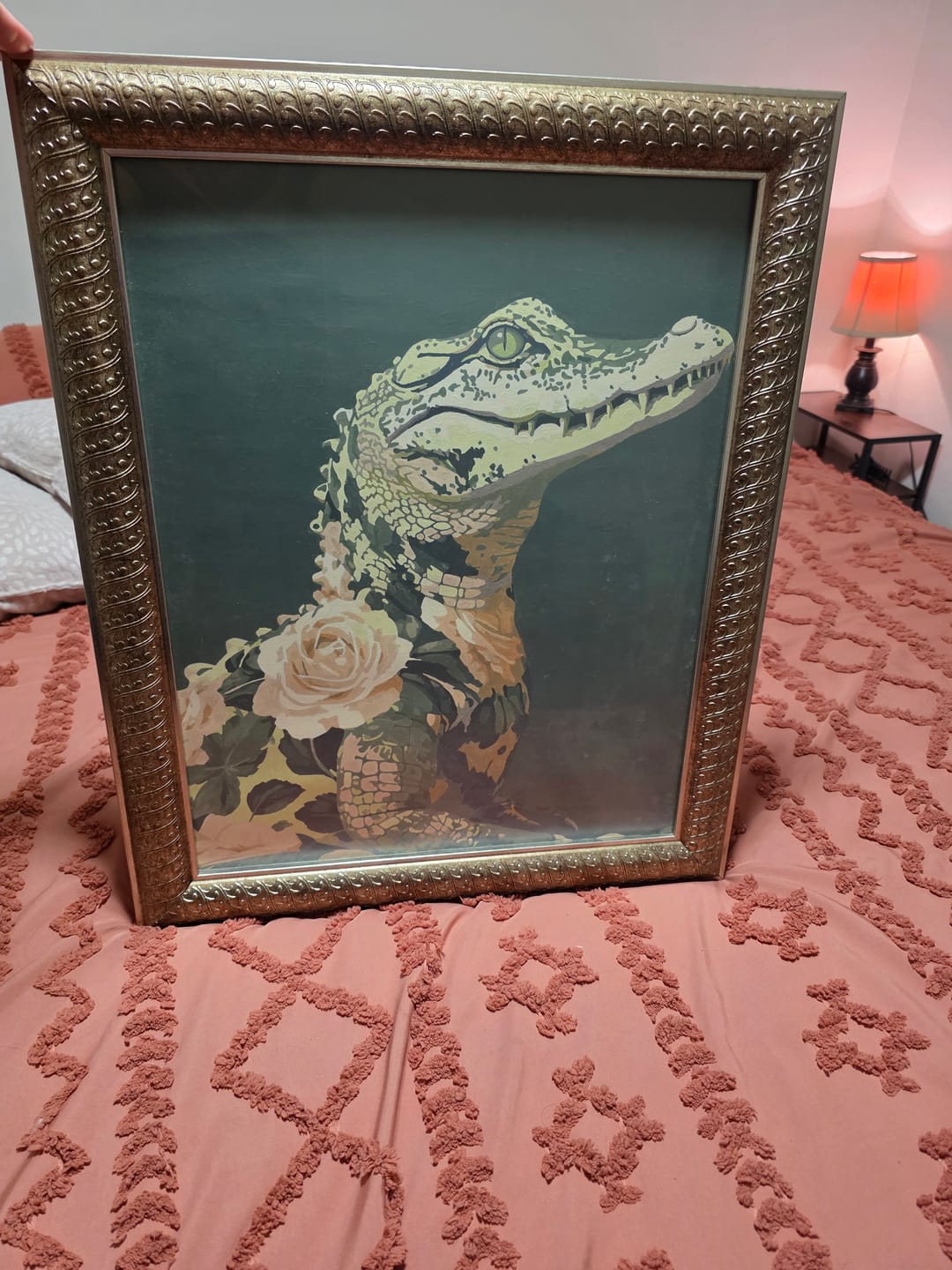Customer photo review of One Fancy Gator | Paint by Number