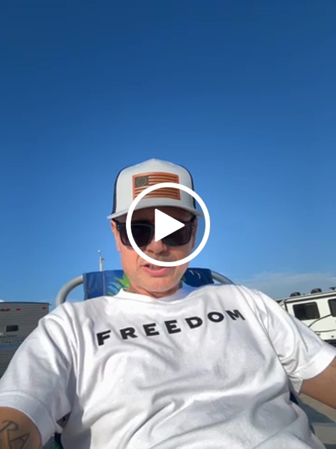 Customer video review of American Flag Leather Patch Hat