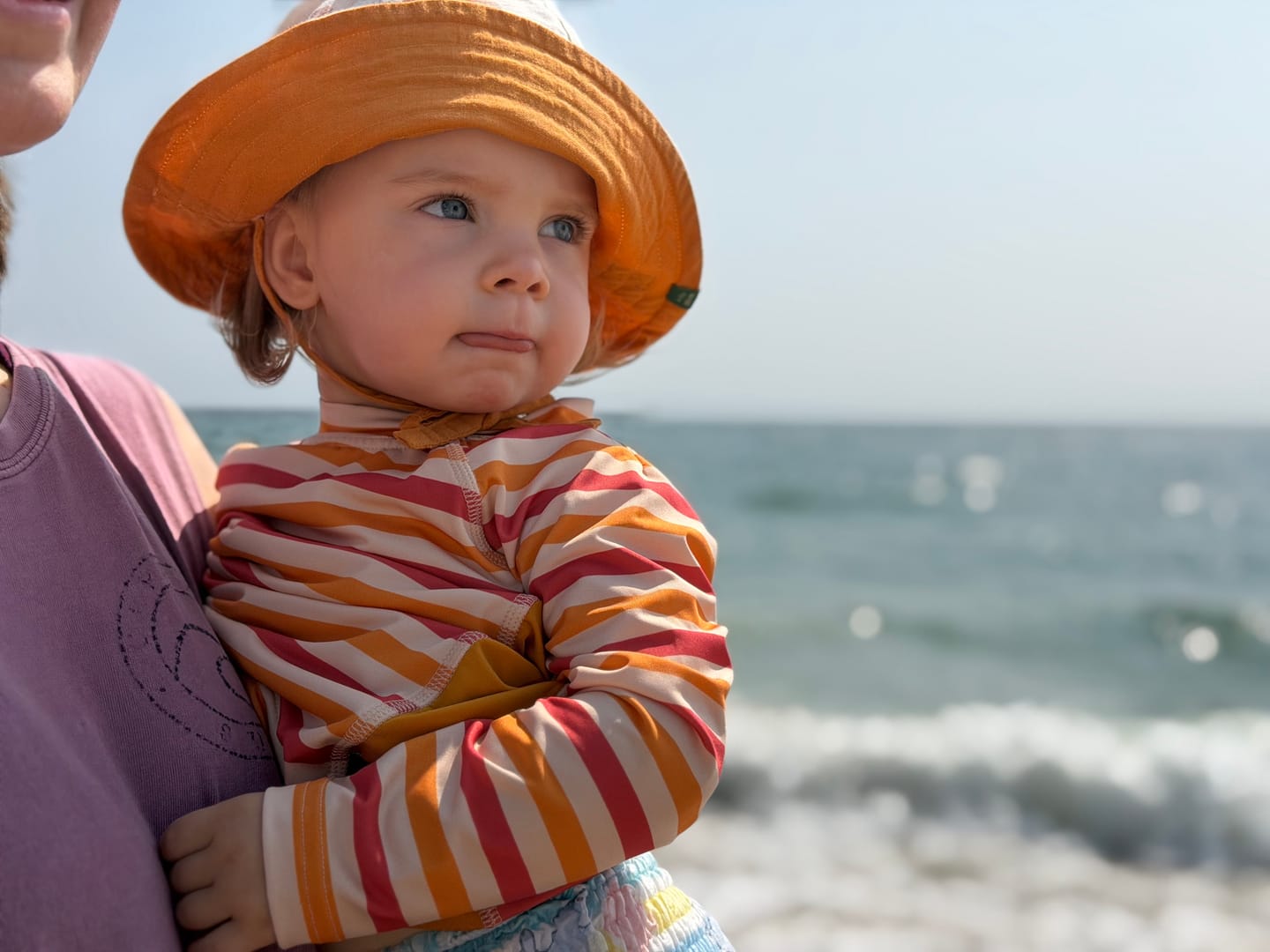 Customer photo review of Sorbet Striped UPF 50 Sunsafe Long Sleeve Rash Vest