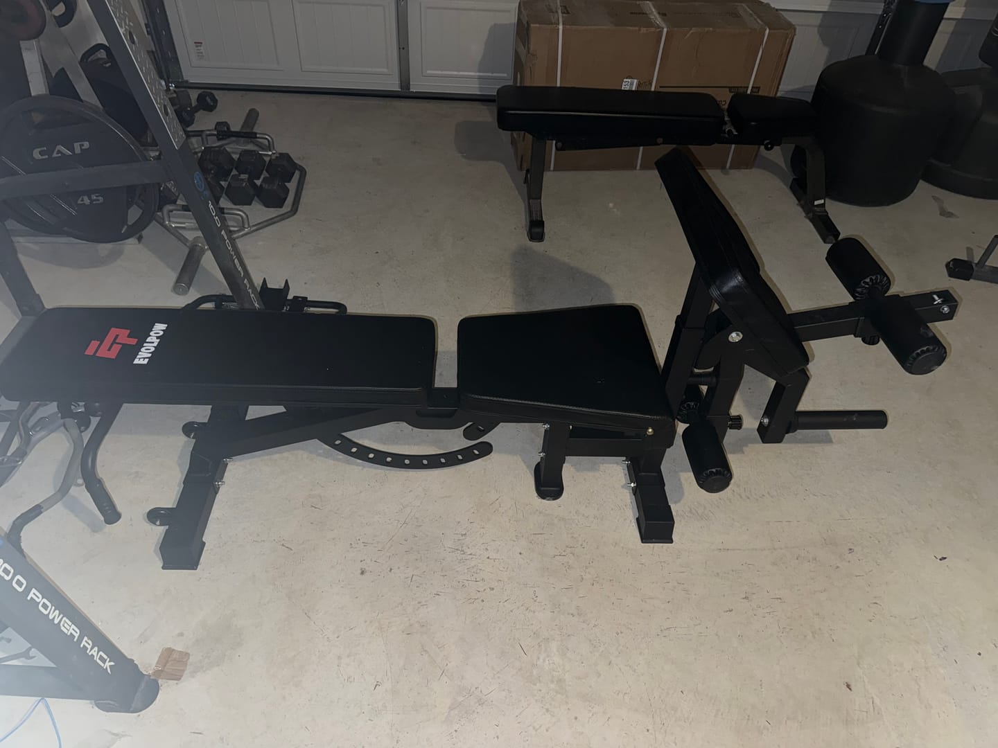 Customer photo review of EVOLPOW BEC Multi-functional Adjustable Weight Bench with Preacher Curl and Leg Extension