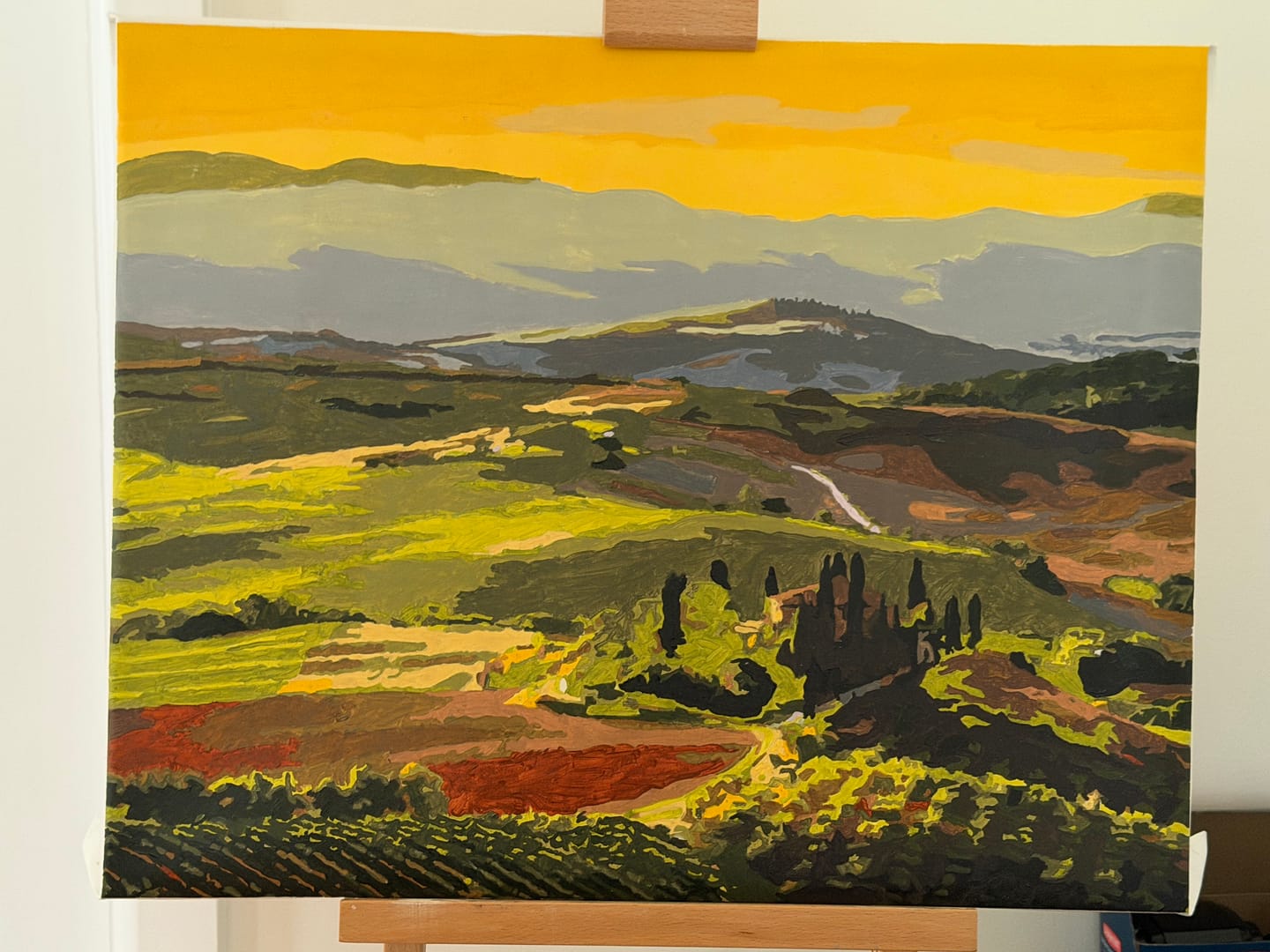Customer photo review of Tuscany Landscape at Sunrise | Paint by Numbers