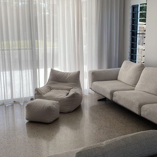 Customer photo review of MARGOT BEAN BAG - LINEN CREAM GREY
