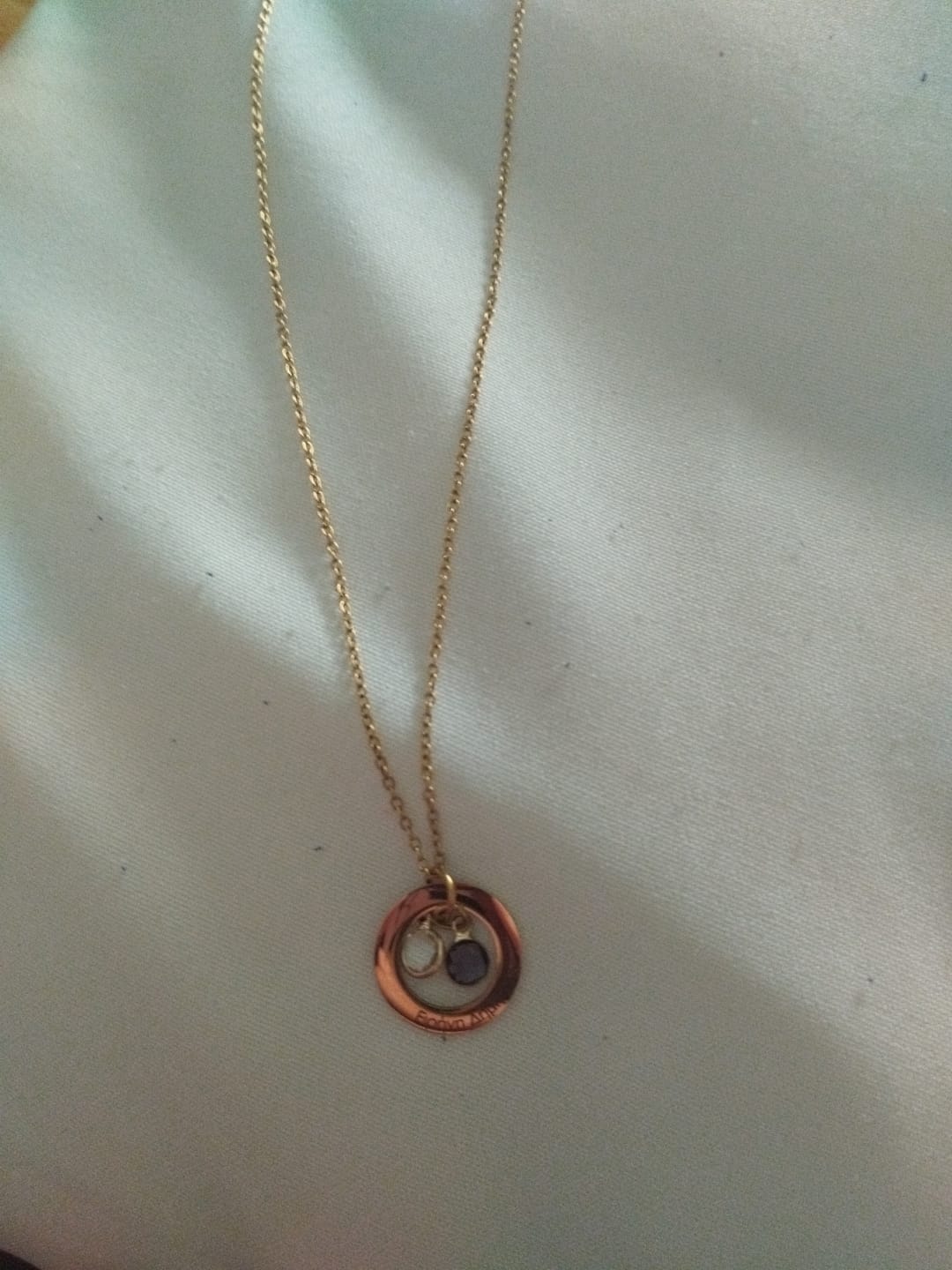 Customer photo review of Necklace: Circle Birthstone