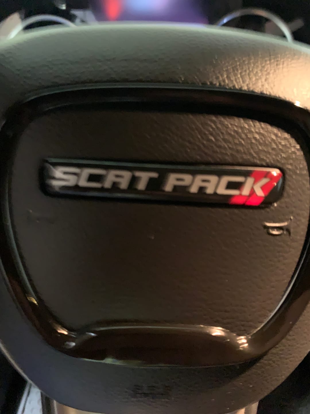 Customer photo review of "Scat Pack" Steering Wheel Center Badge