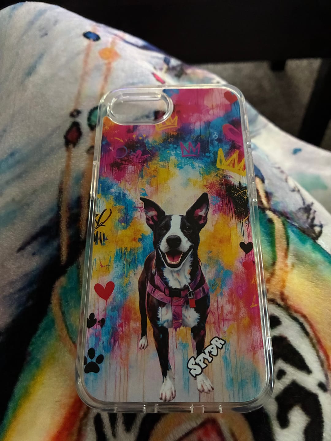 Customer photo review of Graffiti - Personalized Phone Case