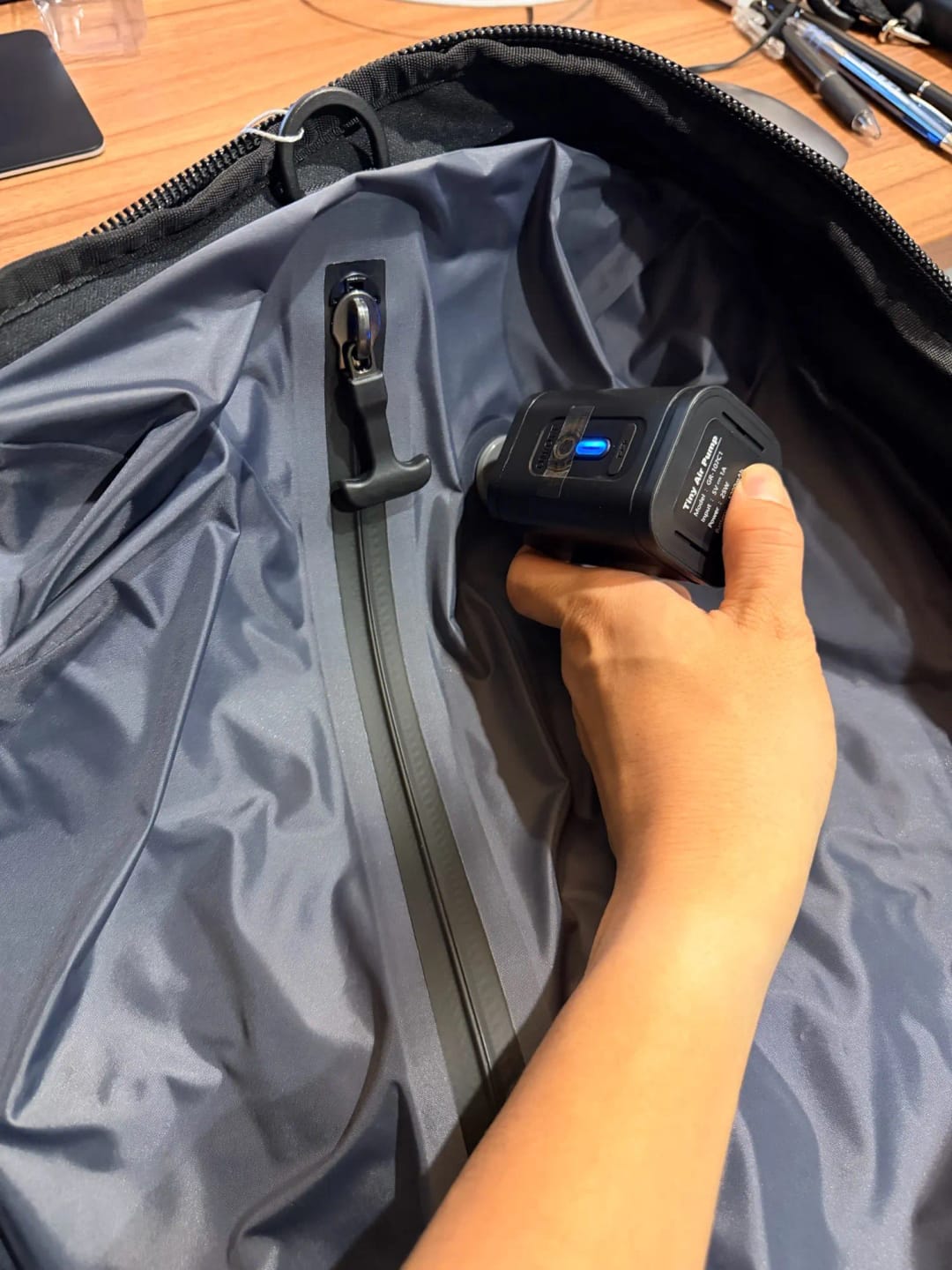 Customer photo review of Discoverer Vacuum Compression Travel Backpack 60L
