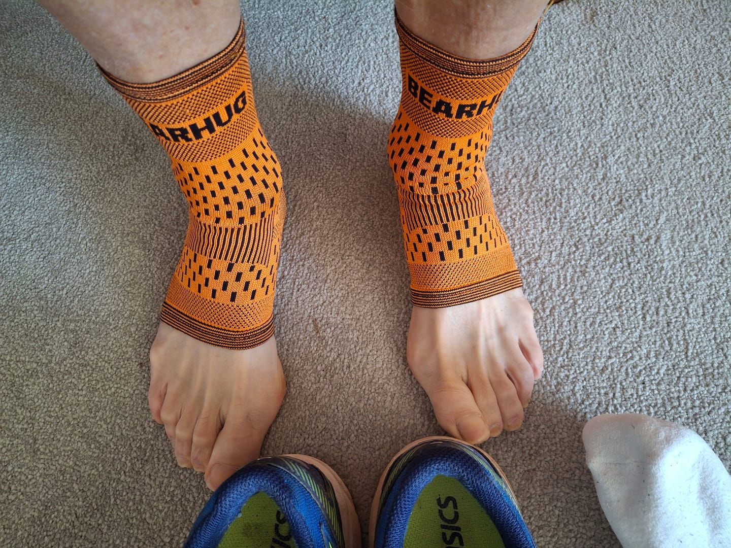 Customer photo review of Pair of Ankle Supports For Achilles Tendon and Ankle Sprains