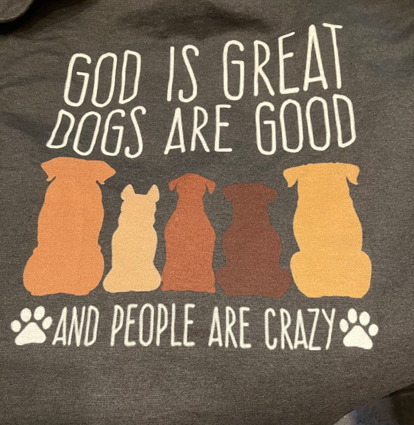 Customer photo review of God is Great Dogs T-Shirt