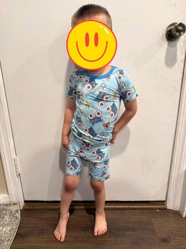 Customer photo review of Loco Monster Mayhem Two-Piece Shorts Jammies