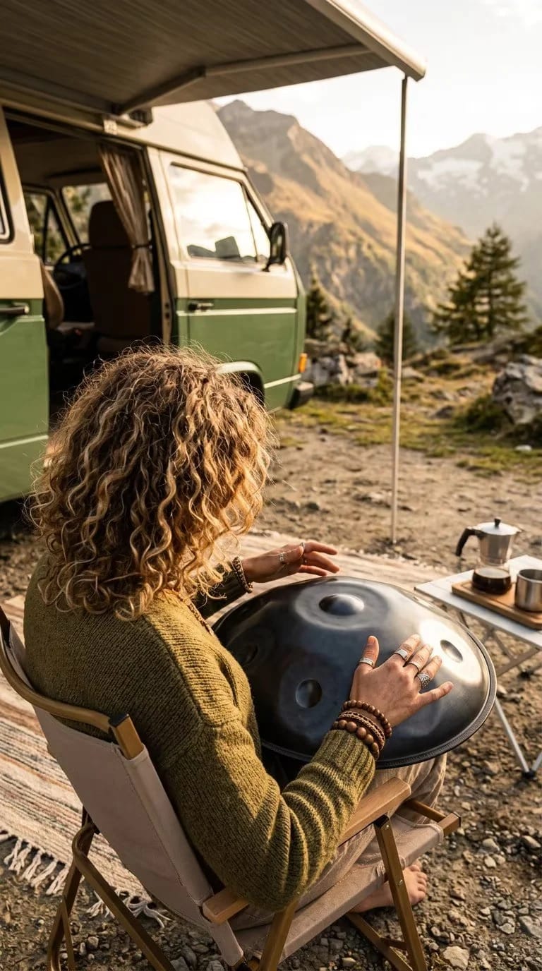 Customer photo review of Cosmos Handpan - Ebony Black 9 Notes in D Minor - Tambourine Gift Set