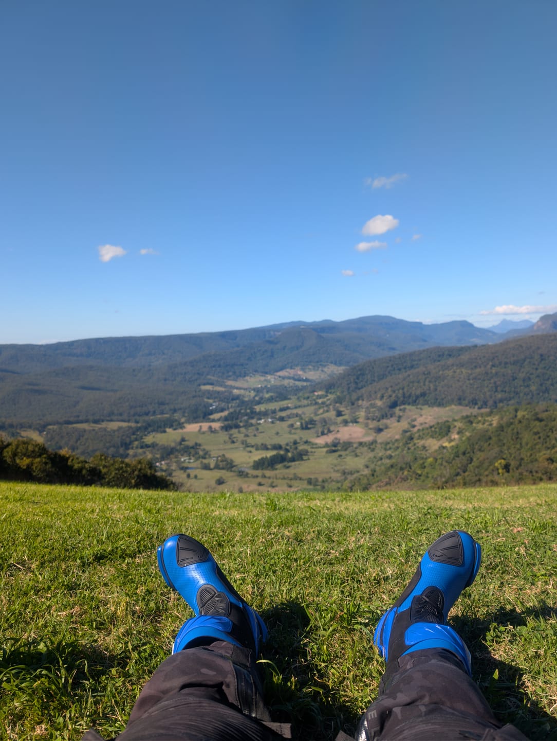 Customer photo review of Blue Motorcycle Riding Boots