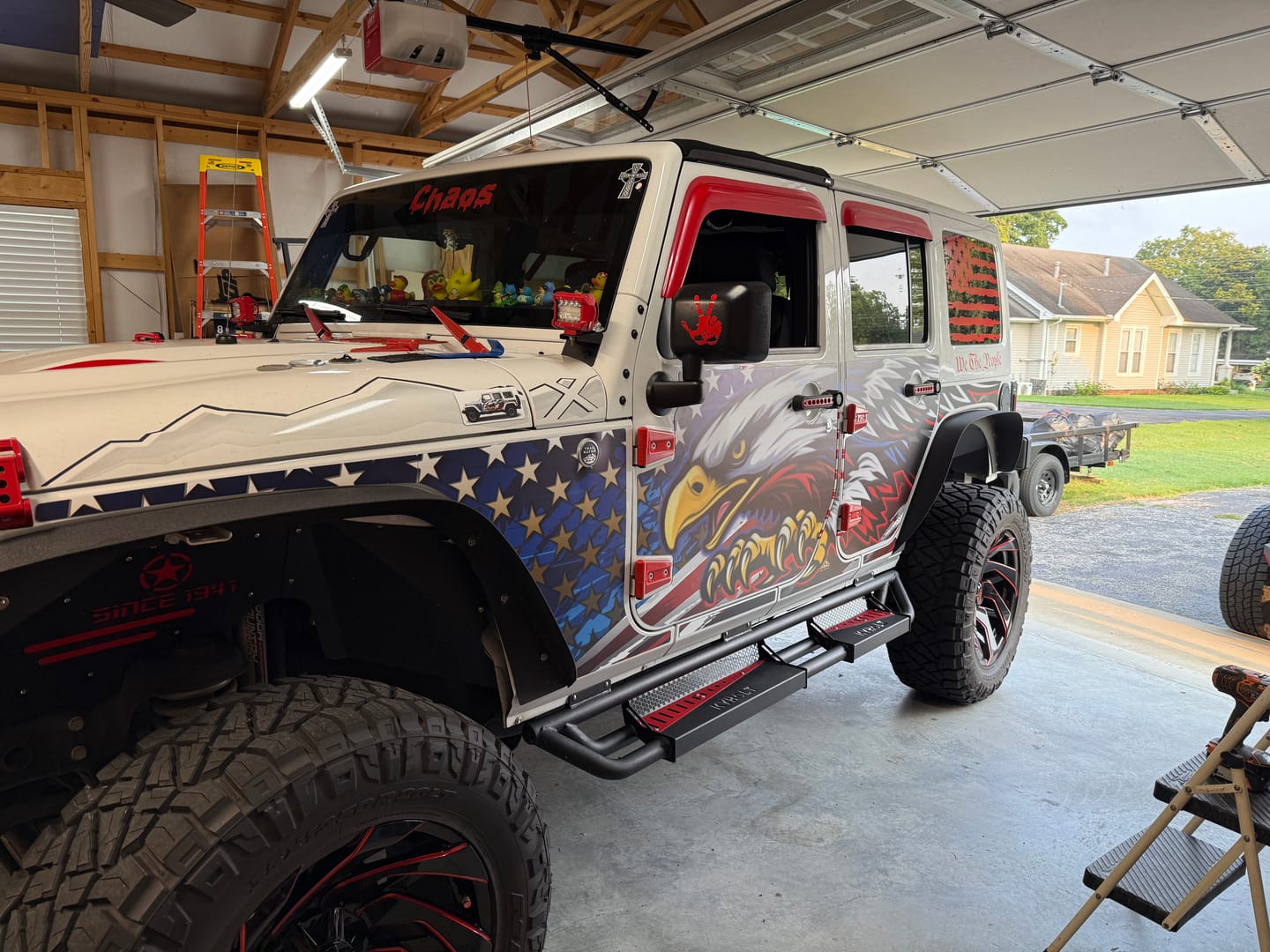 Customer photo review of Wrangler JKU Removable Trail Armor
