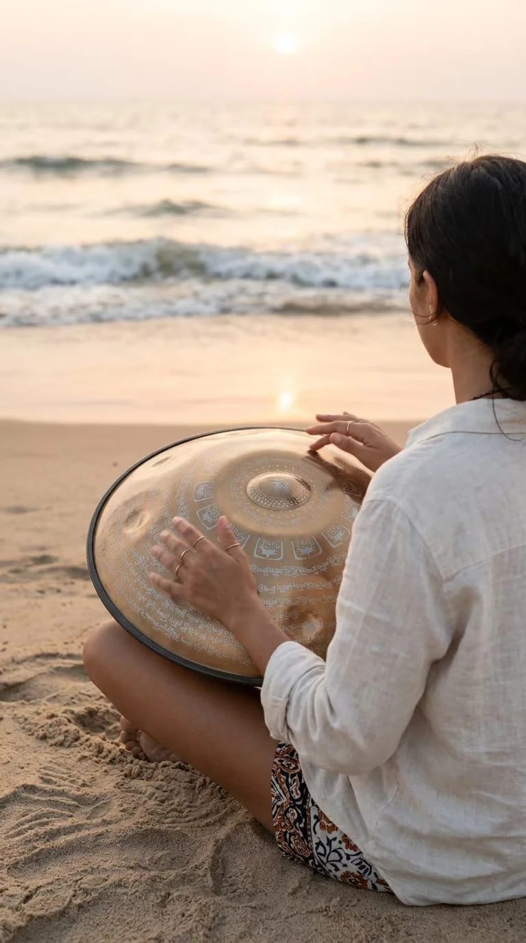 Customer photo review of Cosmos Tantra Tibetan Handpan - 9/10/12 Notes Gift Set