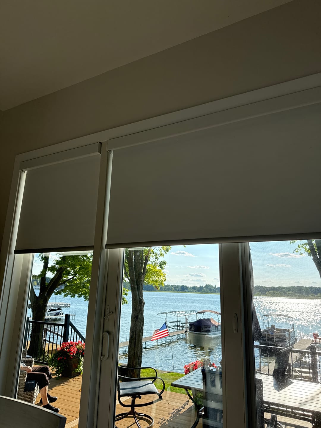 Customer photo review of Smart Motorized Roller Shades 100% Blackout Essential