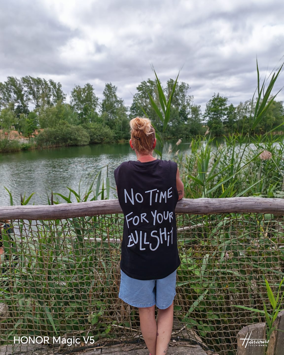 Customer photo review of No Time For Your Bullshit - Sleeveless Oversized Tee
