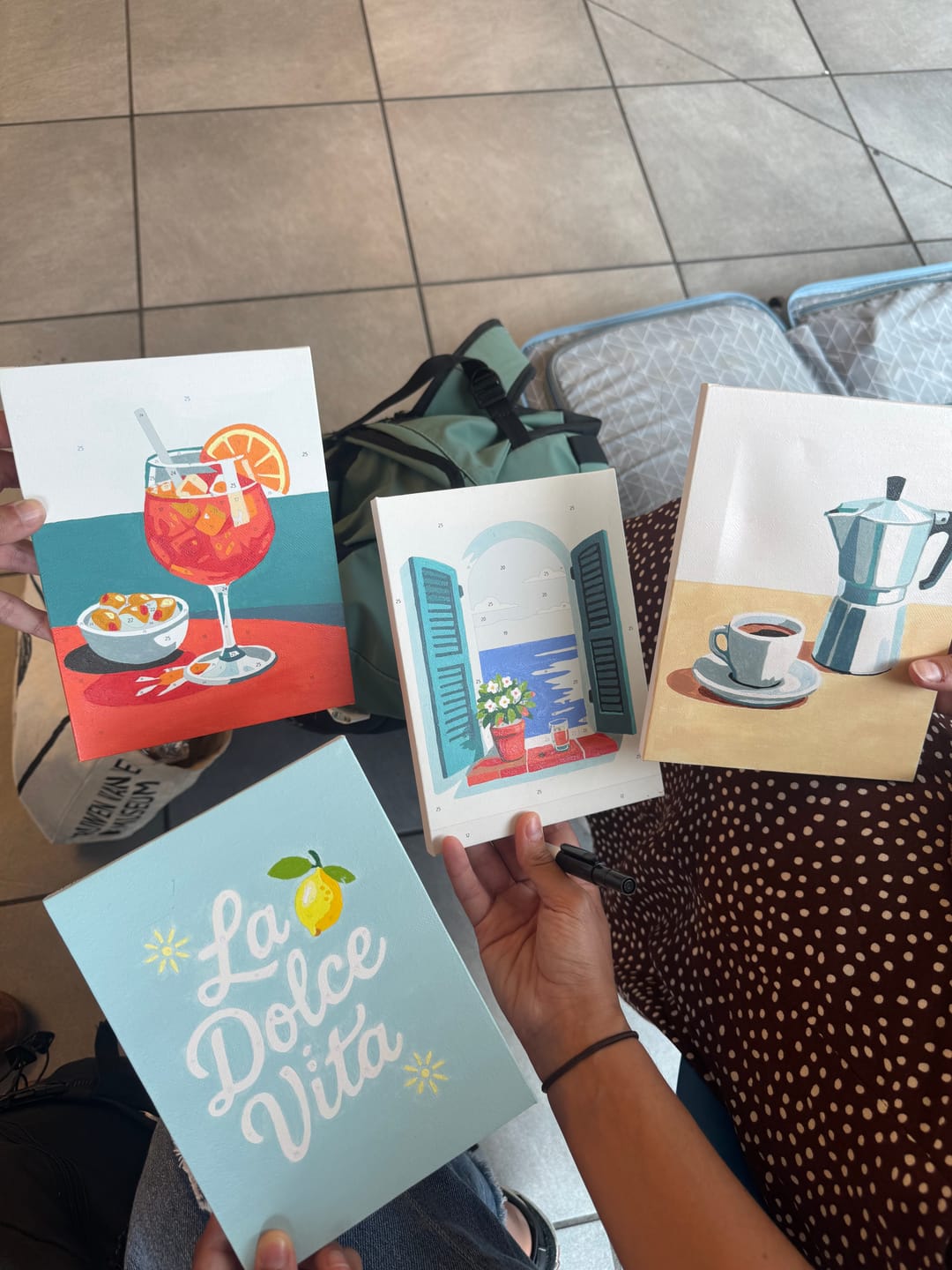 Customer photo review of 6 Mini Paintings - Dolce Vita Set