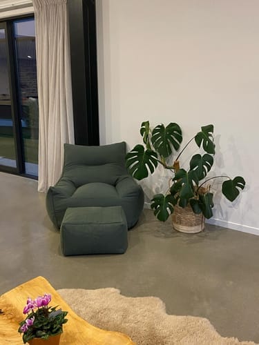 Customer photo review of MARGOT BEAN BAG - LINEN CREAM GREY