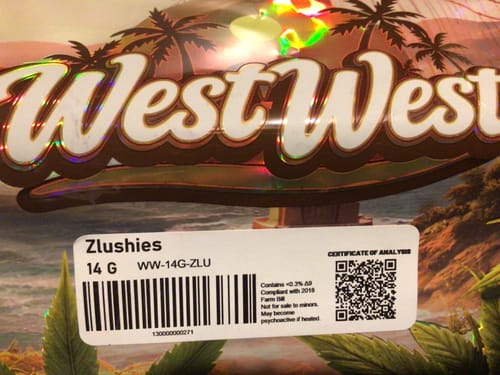 West West Brand - Zlushies - 14 Grams - Indica photo review