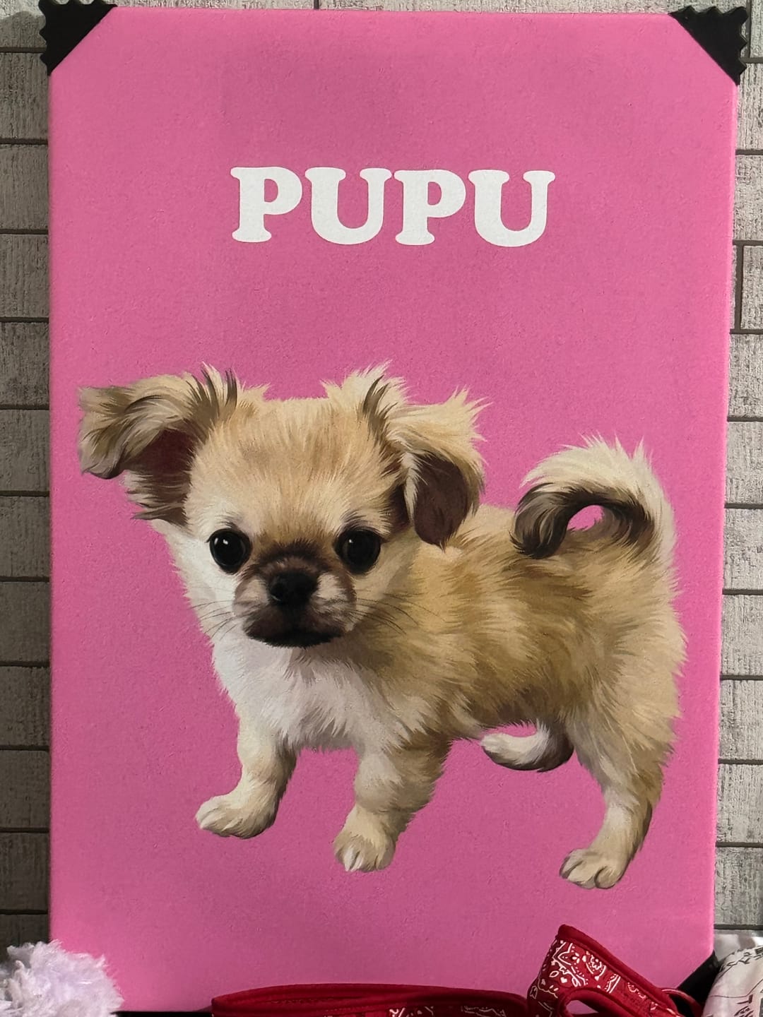 Customer photo review of Petcanva©オーダーメイド ペット似顔絵【3点セット】