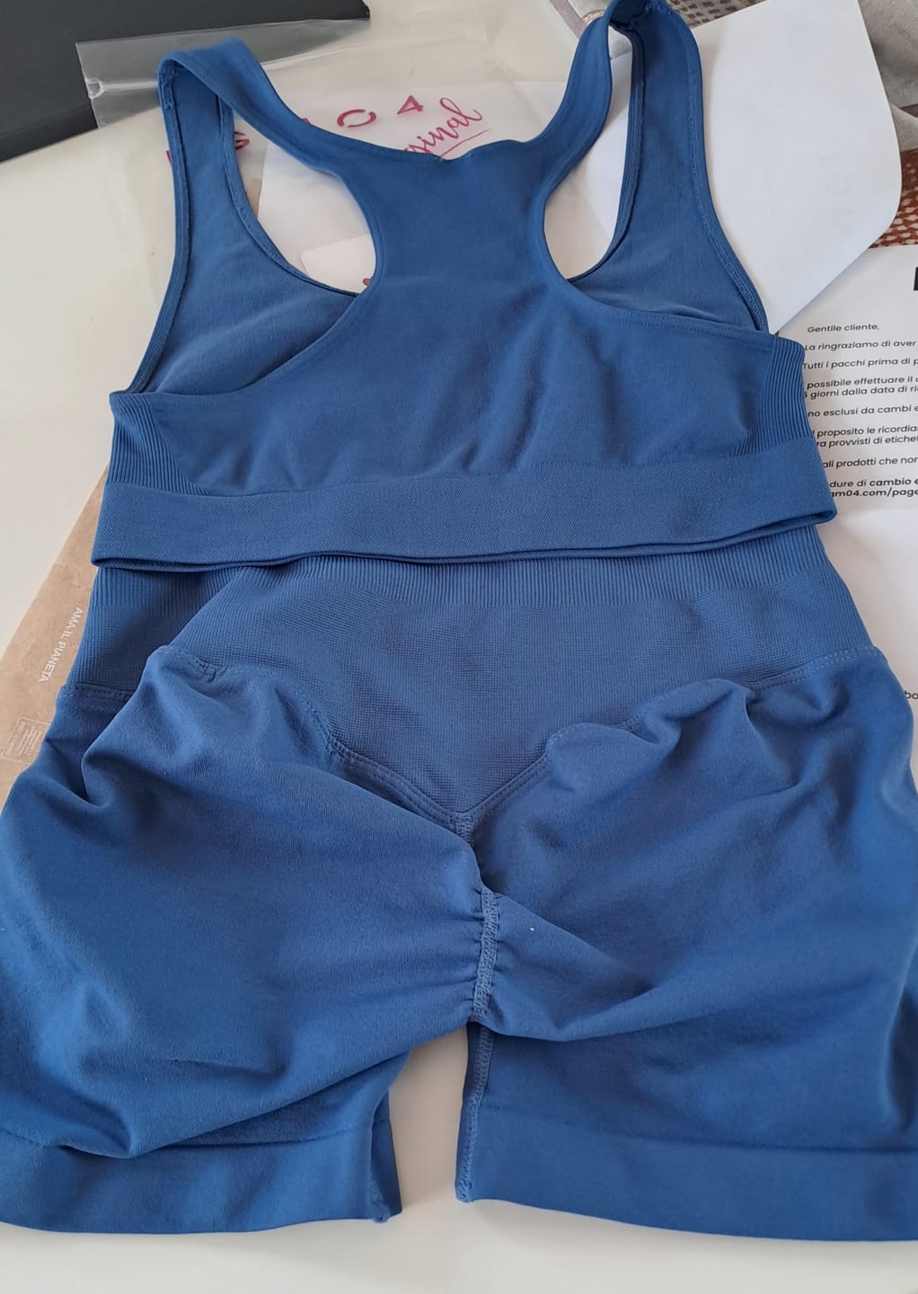 Customer photo review of Completo Onyx Blu Eclisse (Top + Shorts)