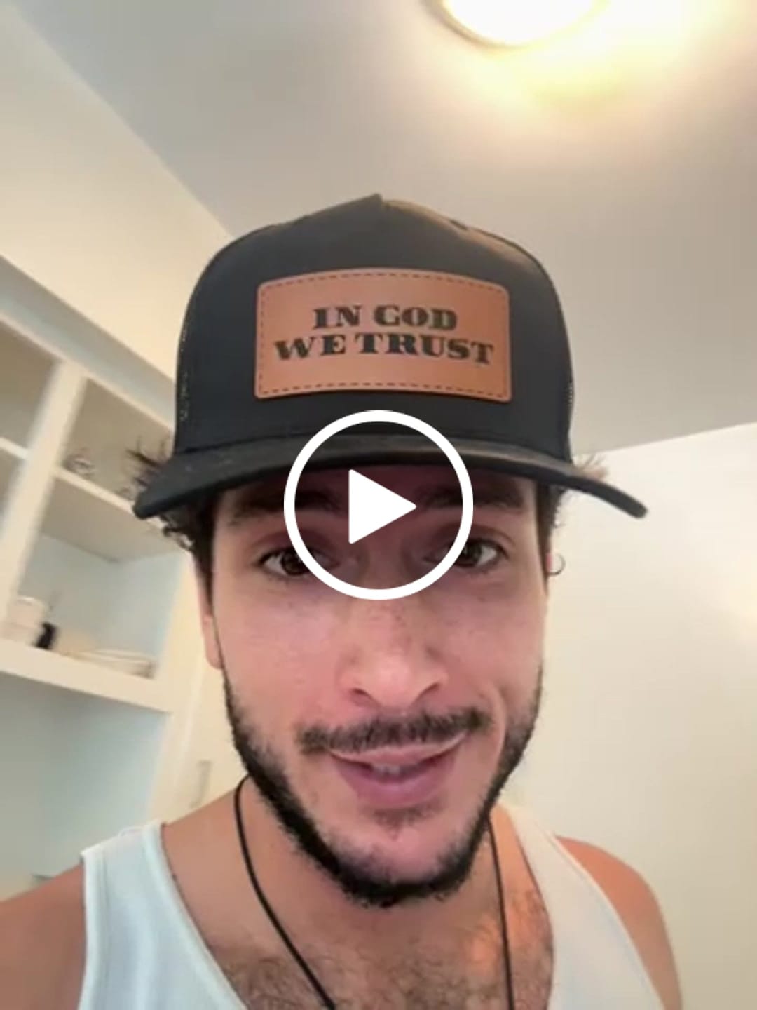 Customer video review of In God We Trust Leather Patch Hat