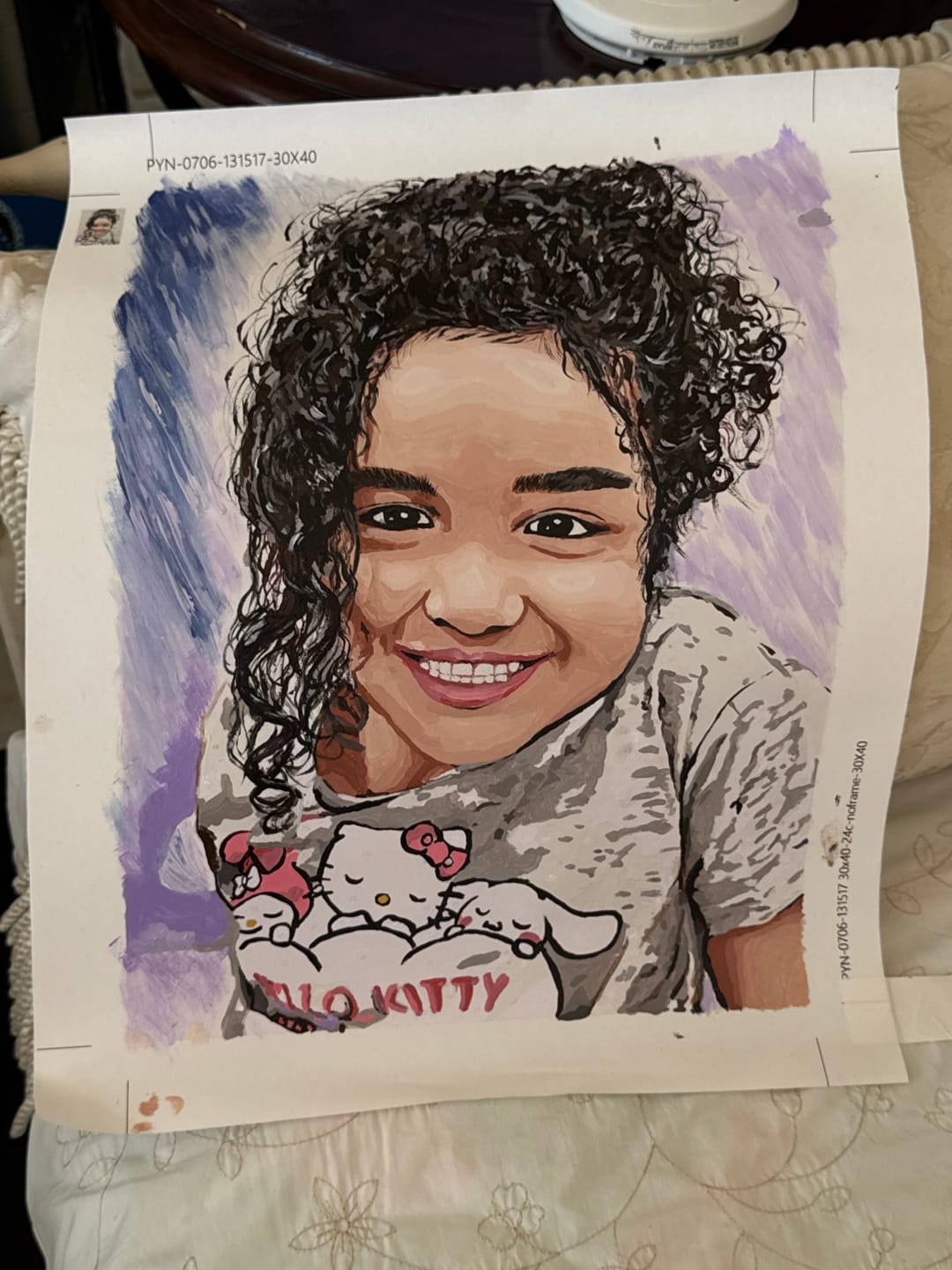 Customer photo review of Custom Paint By Numbers Kit