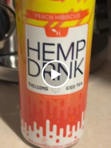 Customer video review of DELTA 9 + CBD BEVERAGE - Peach Hibiscus - 50MG - 4 PACK