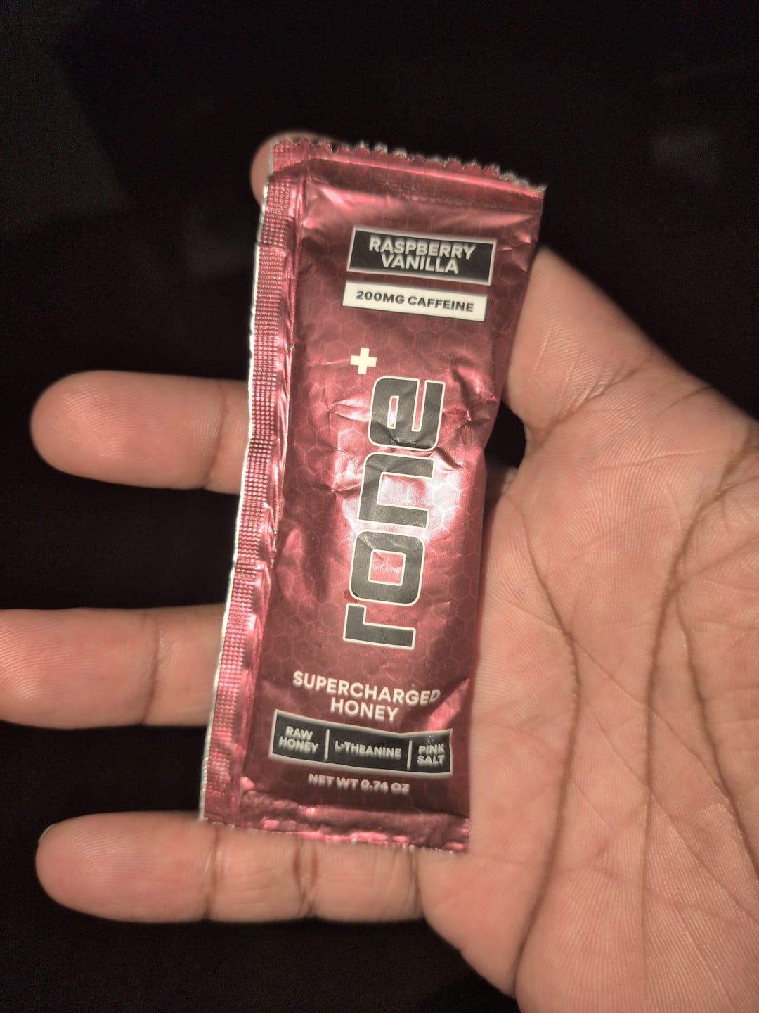 Customer photo review of 200mg Caffeine - Raspberry Vanilla - SuperCharged Honey (20-Pack)
