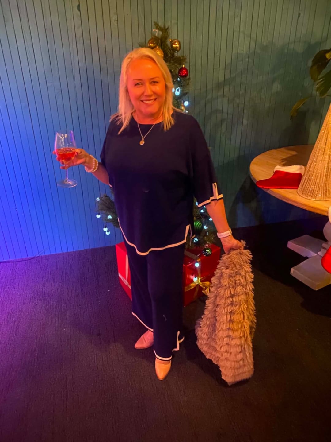 Customer photo review of Harlina Knit Set in Navy