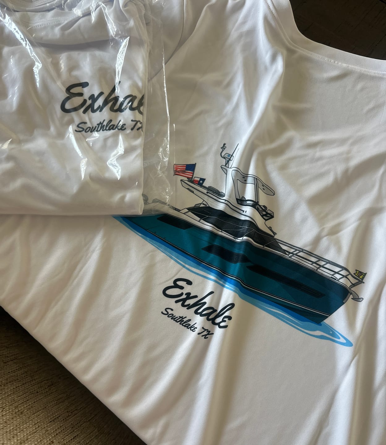 Customer photo review of America 250 Dri-Fit Custom Boat Shirts - Short Sleeve