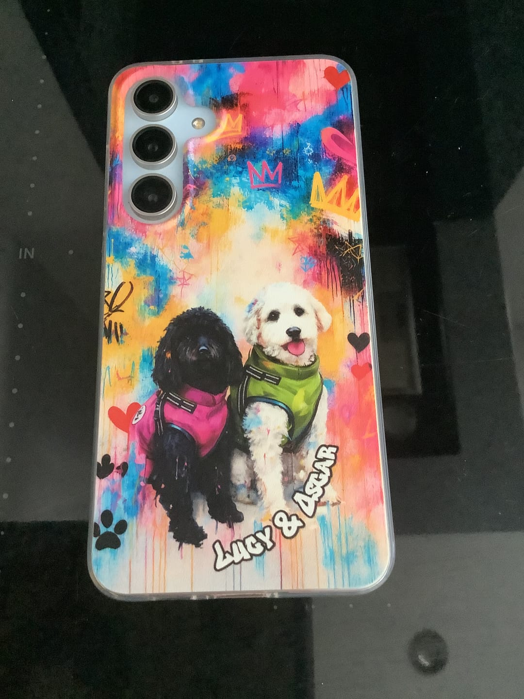 Customer photo review of Graffiti - Personalised Phone Case