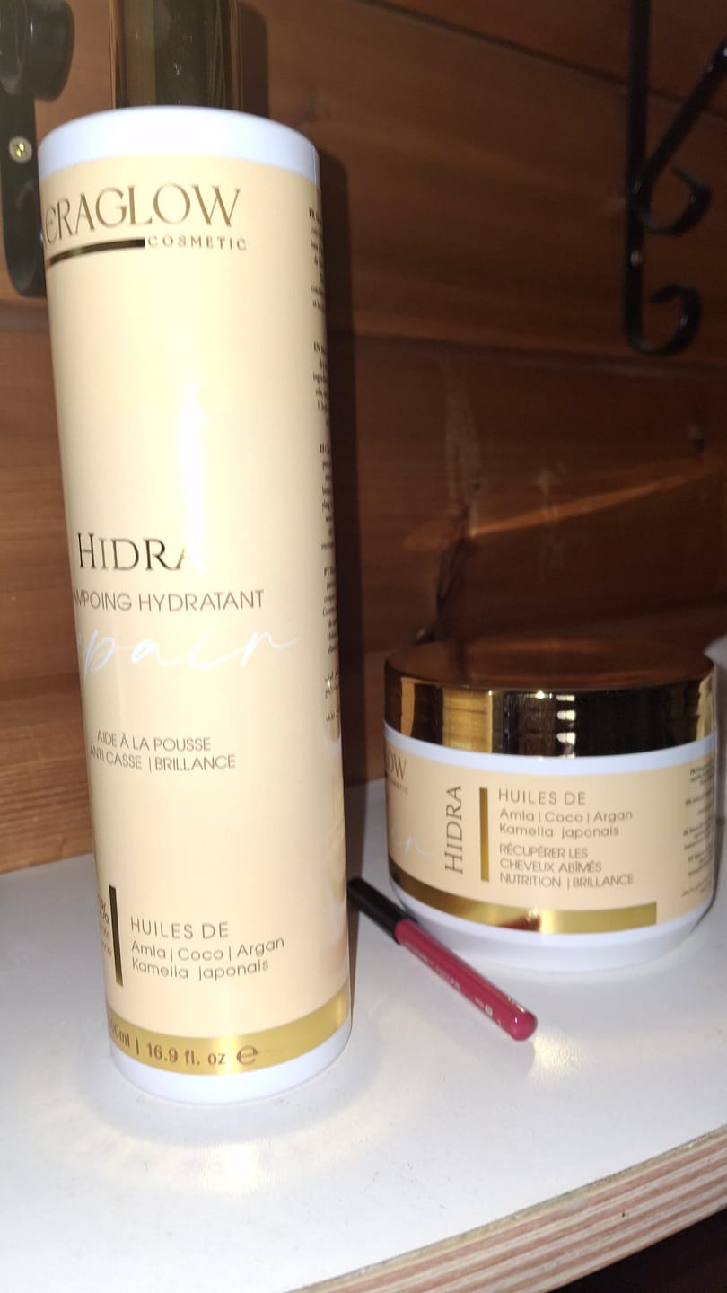 Customer photo review of Kit Repair Keraglow – Shampoing & Masque Sans Sulfate | Entretien Lissage